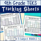 Student Data Tracking Sheets for 4th Grade TEKS - Wizardin