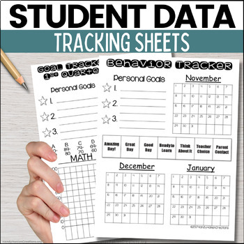 Preview of Student Data Binder Tracking Sheets Classroom Management