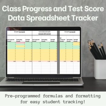 Preview of Student Data and Test Score Tracker
