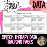 Speech Therapy Data Collection and progress monitoring sheets