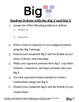 Preview of Student Debate with the Big Y and Big X