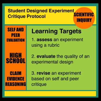Preview of Student Designed Experiment Critique Protocol