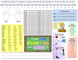Student Desk Name Plate Resource Chart