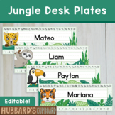 Student Desk Name Plates - Desk Name Tags - Tropical Jungl
