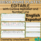 Student Desk Name Plates / Tags! Editable! Cursive Alphabe