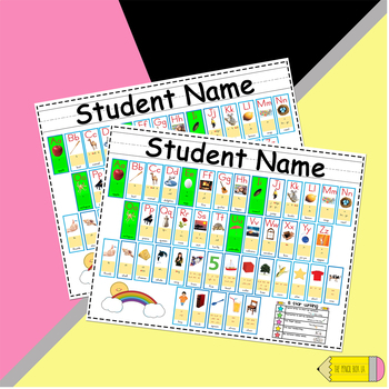 Preview of Student Desk Mats with Benchmark Sound Spelling Cards