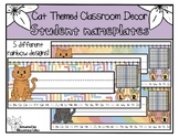 Student Desk Nameplates - Cat Theme Classroom Decor - Mute