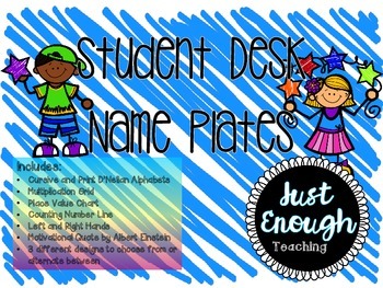 Preview of Student Desk Nameplates for Grade 3-4