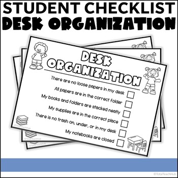 Preview of Student Desk Organization Checklist