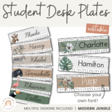 Student Desk Plates | MODERN JUNGLE | Rustic Classroom Decor