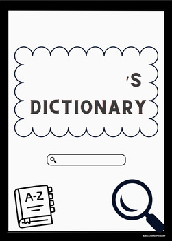 Preview of Student Dictionary Cover: Affixes- Suffixes, Prefixes, and Roots