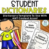 Student Dictionary for Any Vocabulary Word Four Square Wri
