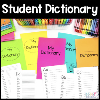 Preview of Student Dictionary Spelling Dictionary Personal Dictionary Sight Words List