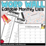 Student Dictionary l Personal Word Wall l Monthly Writing Lists