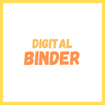 Preview of Student Digital Binder Template - editable