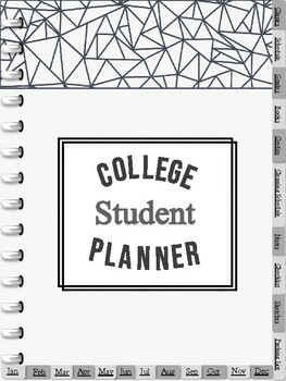 Preview of Student Digital Planner Undated EDITABLE & Binder for IPad And tab