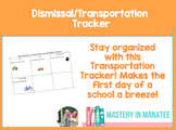 Student Dismissal Transportation Tracker- Editable