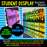 Student Display Bulletin Board - 30 Posters, Editable Name