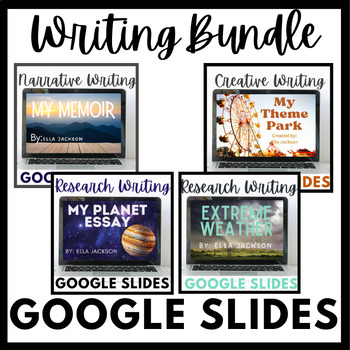 Preview of 8 Student Editable Writing Slides Bundle! GOOGLE SLIDES!