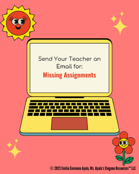Preview of Student Email Templates: Missing Assignments