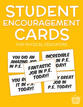 Preview of Student Encouragement Cards | Physical Education