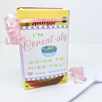 Student End Of Year Gift Tags I M Cereal Sly Going To Miss You Printable