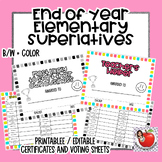 Student End of Year Superlatives (Certificates + Voting Sh