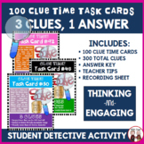 Student Engagement Activity Quiz Time Task Cards 100 Total