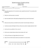 **Student Evaluation / End of Course Survey of Teacher and