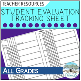 Gradebook Printable Template: Student Evaluation Tracking 