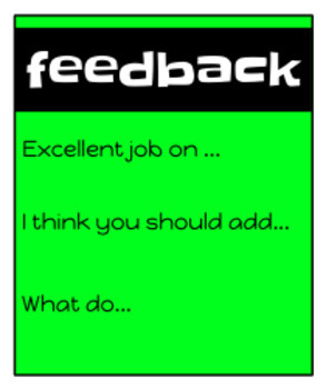 Preview of Student Feedback Cards with sentence starters