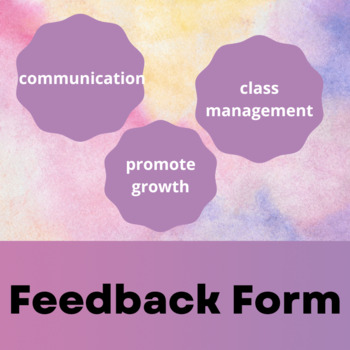 Preview of Student Feedback Form