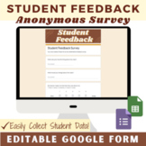 Student Feedback Survey for Google Forms | EDITABLE End of