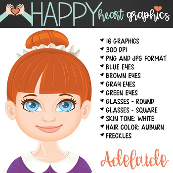 happy student girl clipart