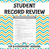Student File Review Form