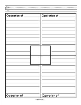 Preview of Student Fill In - Operation Key Words