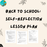 Back to School Reflection Lesson Plan