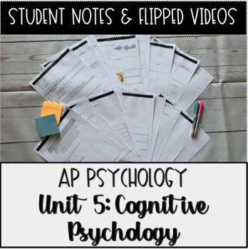 Preview of AP Psychology Unit 5 Cognitive Psychology Student Notes