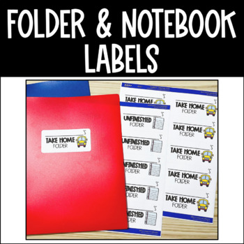 Preview of Student Folder & Notebook Labels | 2"x4" Labels