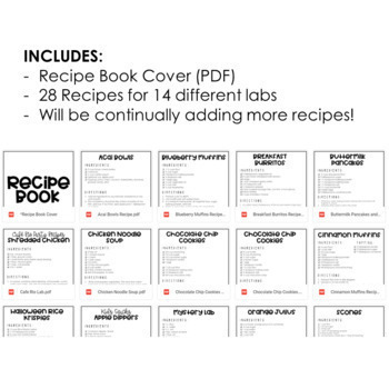 Recipe Book Template, Food & Nutrition, Family Consumer Sciences, FCS