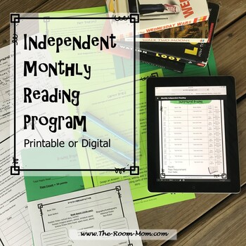 Preview of Monthly Independent Reading Program