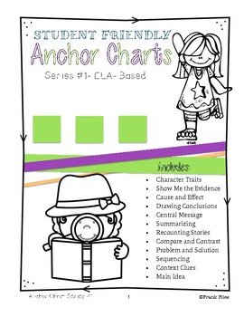 Preview of Student Friendly Anchor Charts (ELA-based)