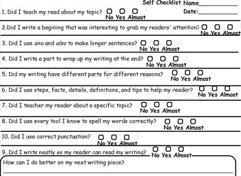 Preview of Student Friendly Checklist For Informational Lucy Calkins GRADES 1-2