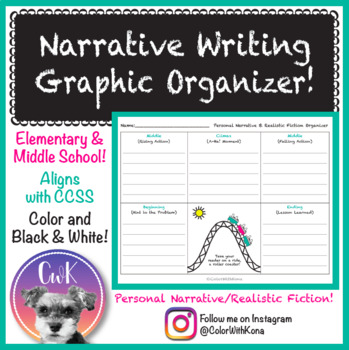 Preview of Student-Friendly Narrative Writing Graphic Organizer *Grades 3-5!*
