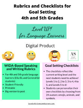 Preview of Student-Friendly Rubrics and Checklists for Speaking and Writing ESL - 4th & 5th
