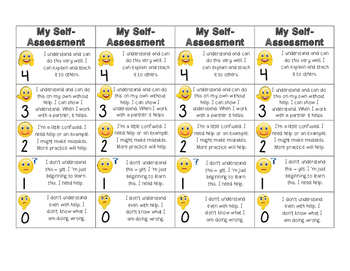 Preview of Student Friendly Self Assessment