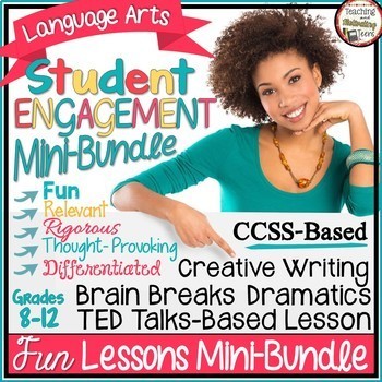 Preview of Student Fun ♥ Engagement Language Arts Mini-Bundle Lessons Middle & High School