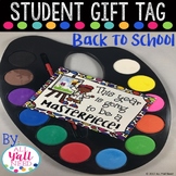 Student Gift Tag: Back to School Paint