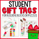Student Gift Tag Christmas Hashtags Blocks