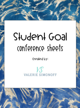 Preview of Student Goal Conference Sheets (Editable)